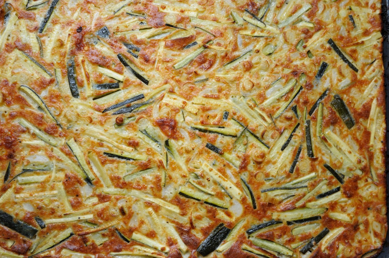 sábana de calabacines