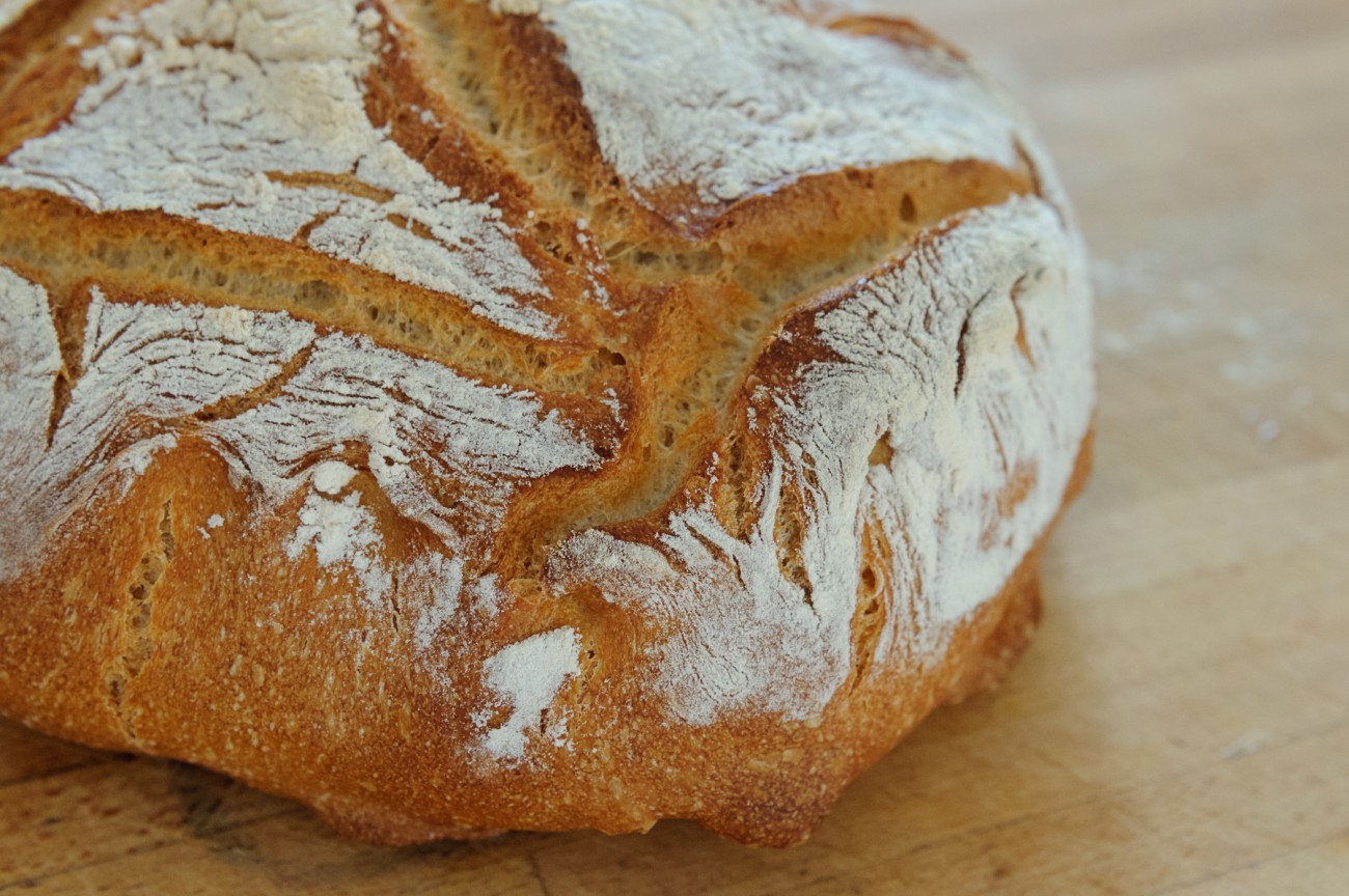 pan sin amasado en cazuela